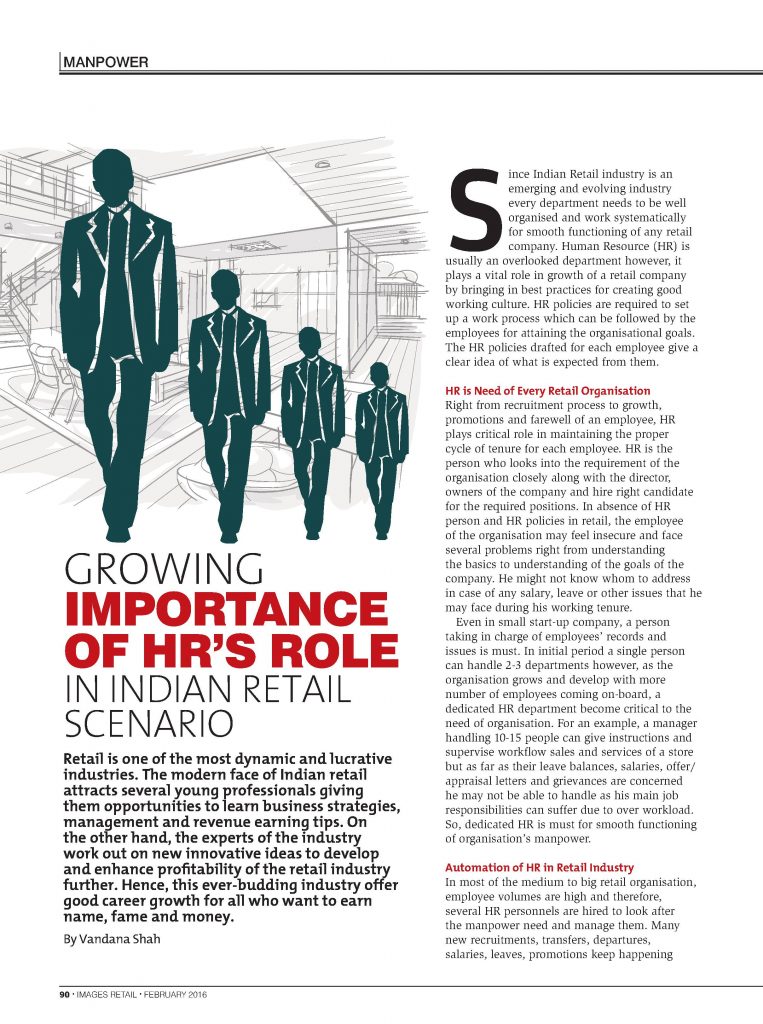 importance of hrs role in indian retail scenario